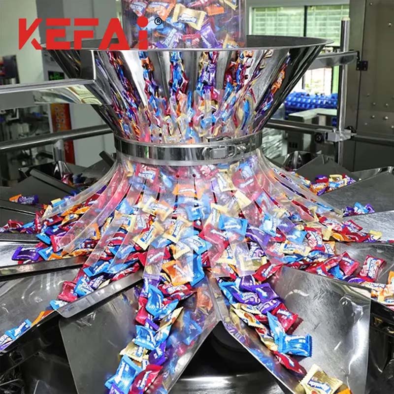 Détail de la machine d'emballage de bonbons KEFAI 1