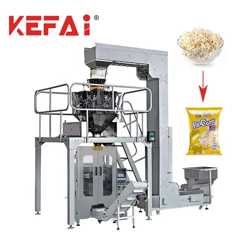 Machine d'emballage de pop-corn à peseuse multi-têtes KEFAI
