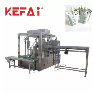 Machine de remplissage et de bouchage de sachets à bec rotatif KEFAI